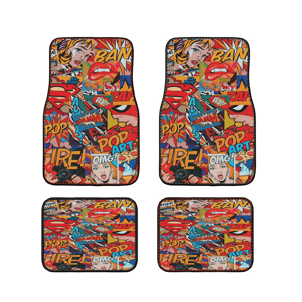 Sound Quotes In Comic Marvel Car Floor Mats Accessories