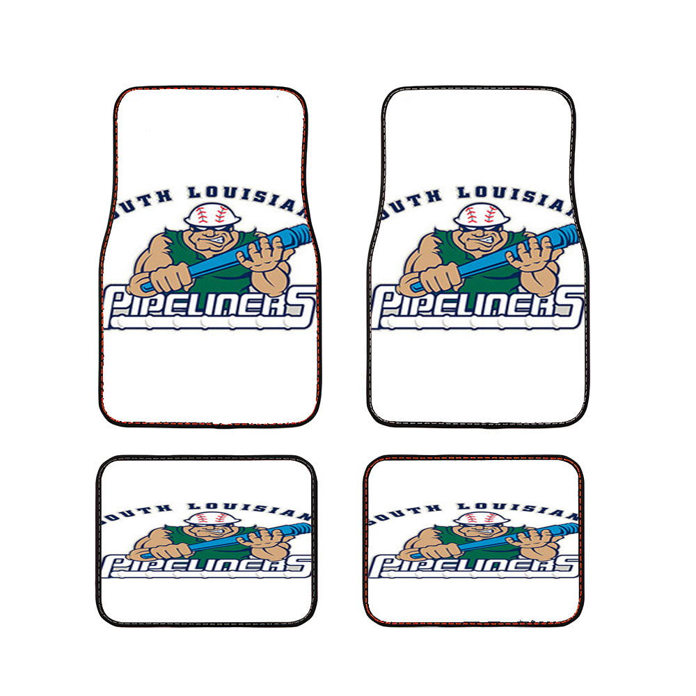 South Louisiana Pipeliners Baseball Logo White Car Floor Mats Accessories