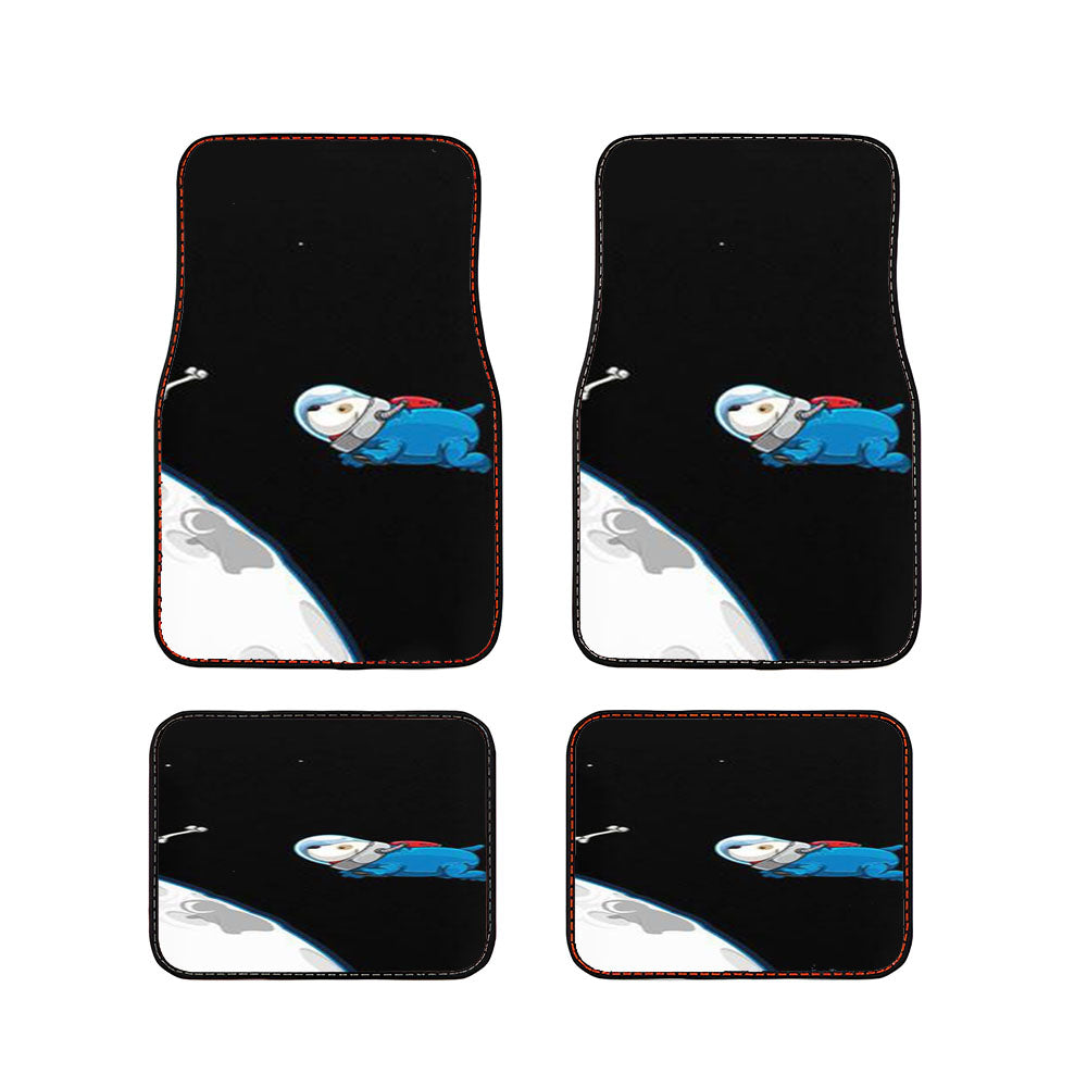 Space Dog Chasing A Bone Car Floor Mats Accessories