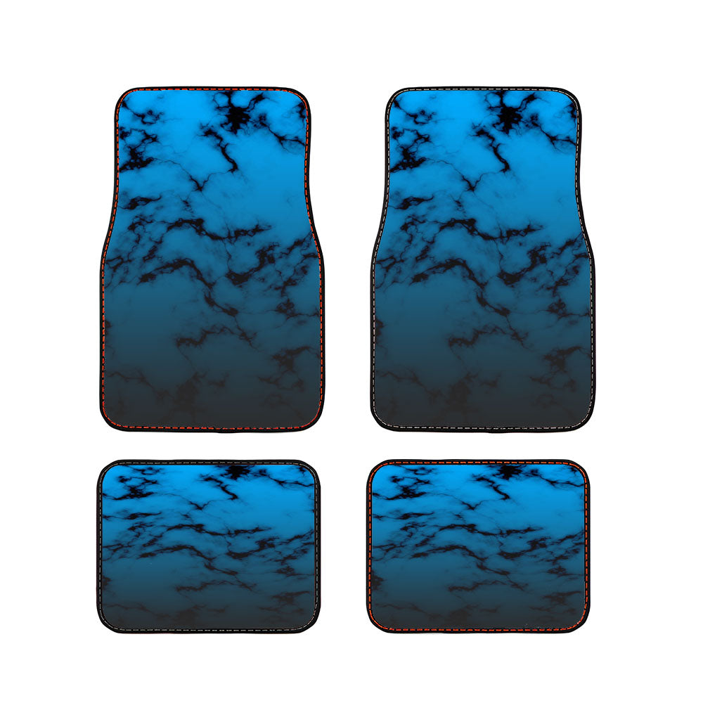 Sparkling Dark Grunge Blue Marble Car Floor Mats Accessories