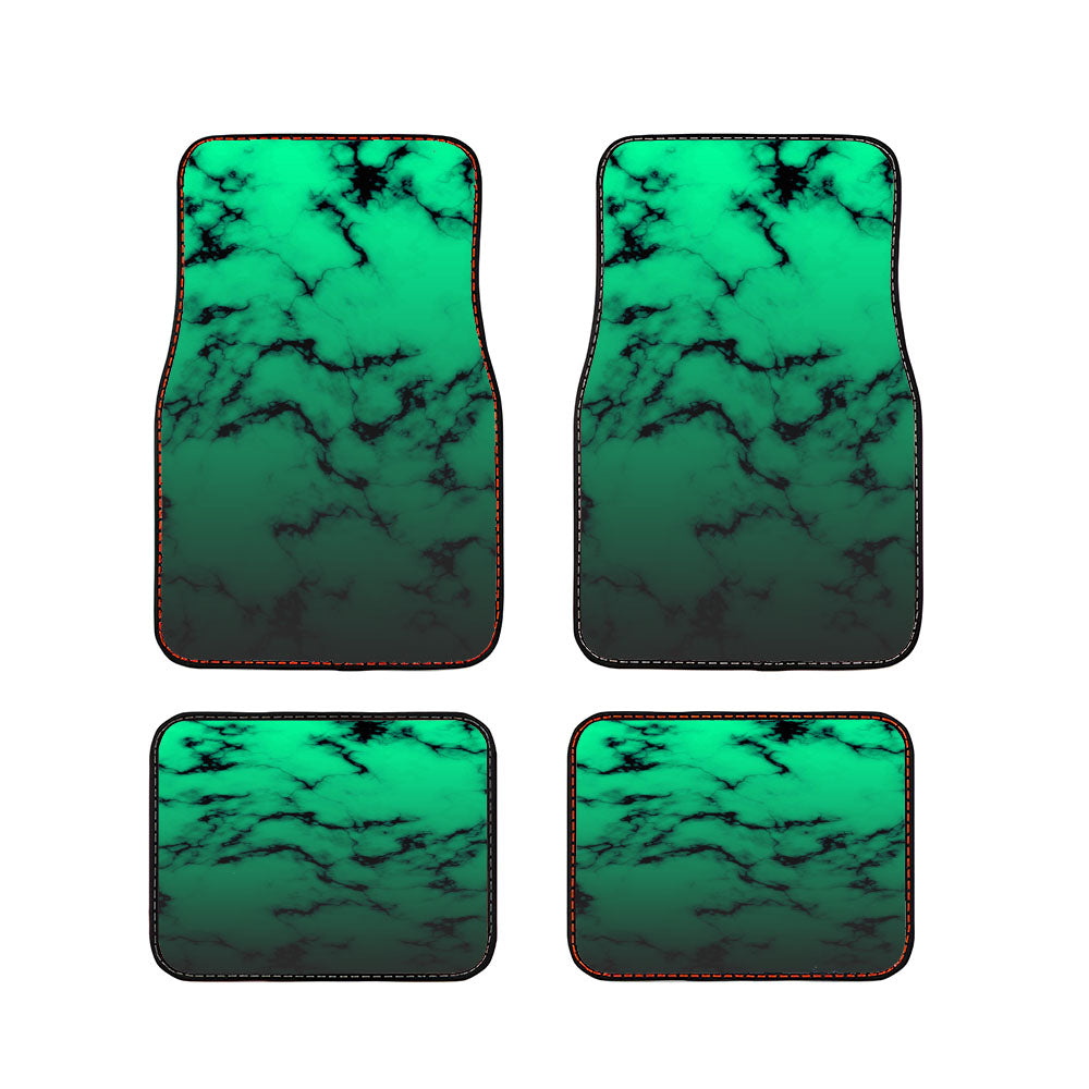 Sparkling Dark Grunge Green Marble Car Floor Mats Accessories