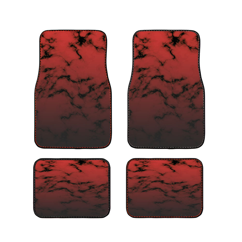 Sparkling Dark Grunge Red Marble Car Floor Mats Accessories