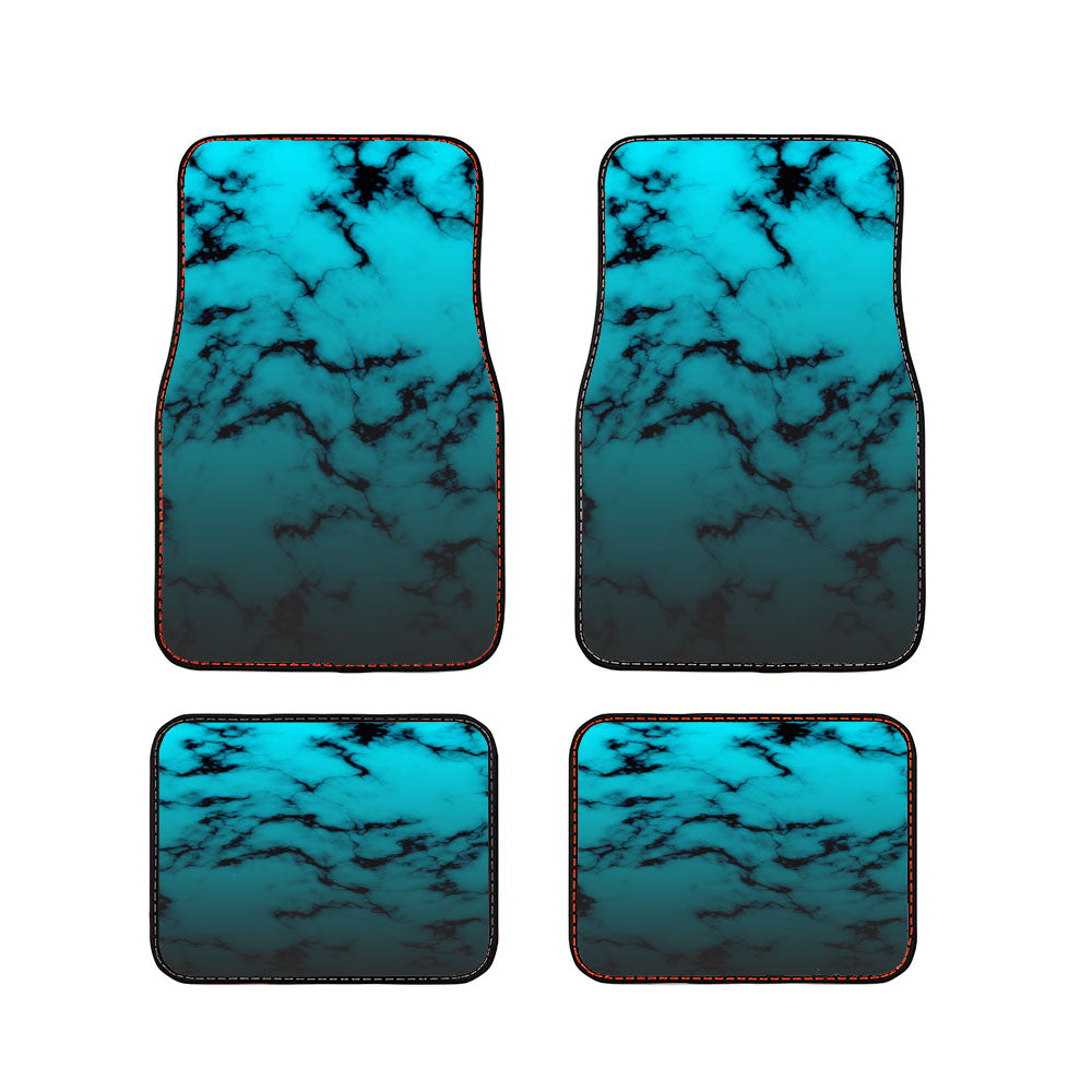 Sparkling Dark Grunge Turquoise Marble Car Floor Mats Accessories