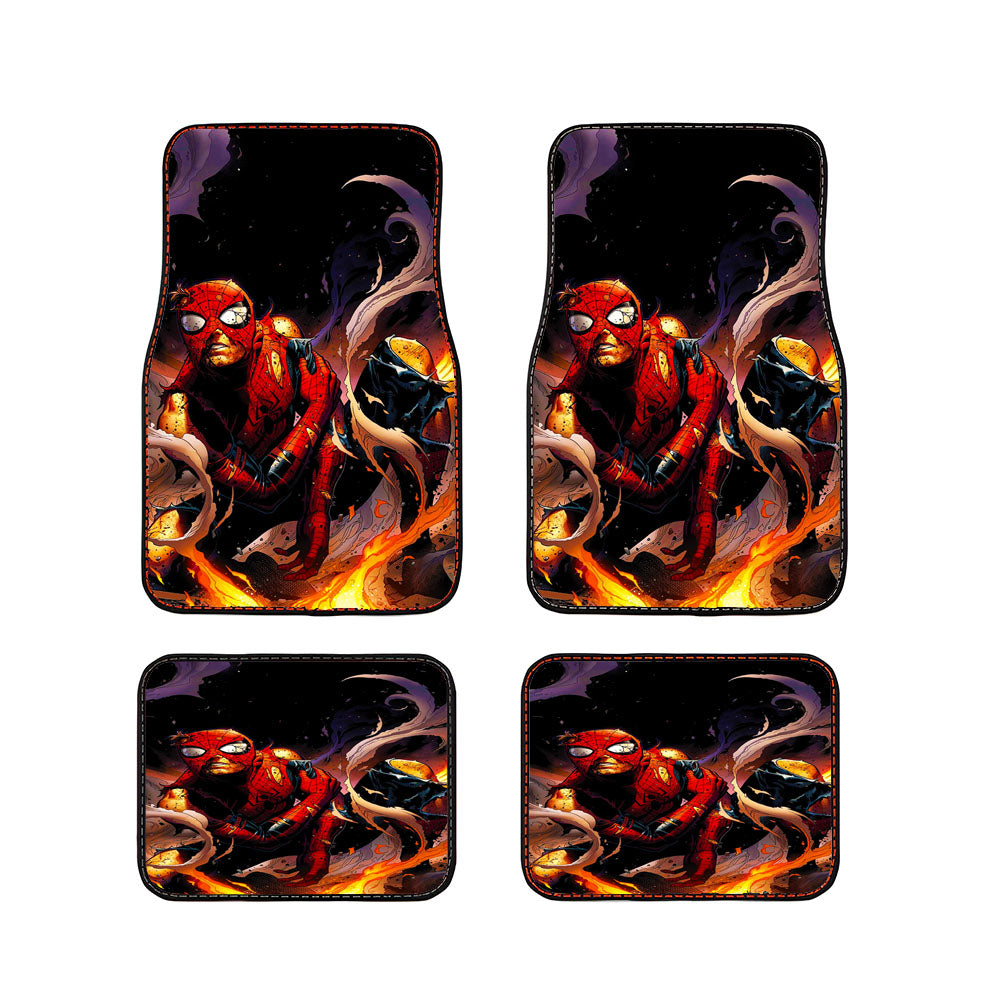 Spider Man Battle Damaged Car Floor Mats Accessories