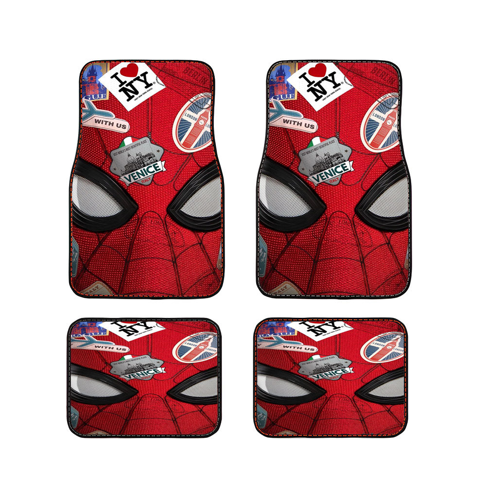 Spider Man Far From Home Poster Mask Car Floor Mats Accessories