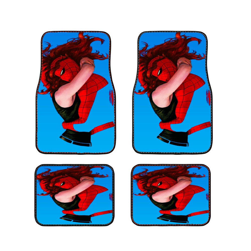 Spider Man Hug Girl Car Floor Mats Accessories