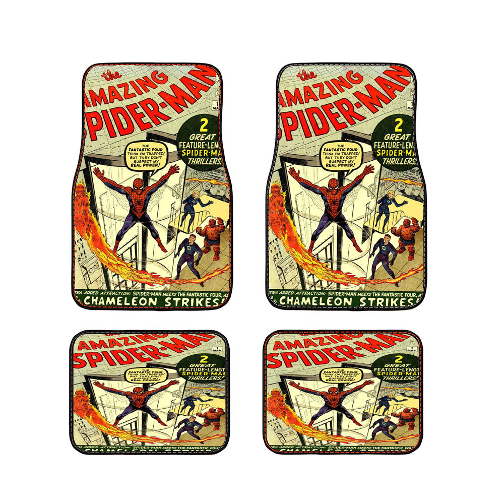 Spiderman Comic Car Floor Mats Accessories
