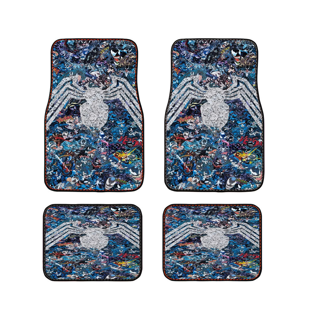 Spiderman Venom Photo Collage Car Floor Mats Accessories