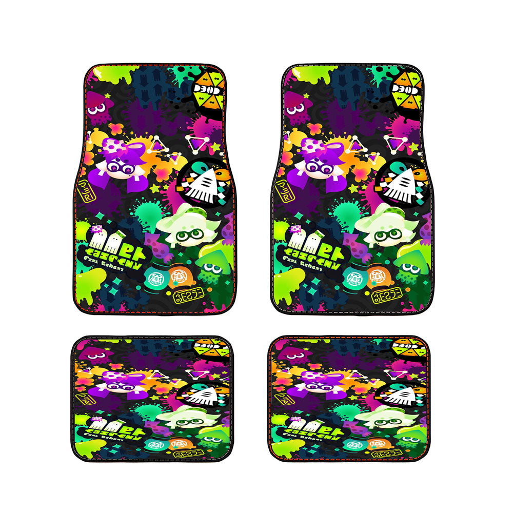 Splatoon Colorful Splat Car Floor Mats Accessories