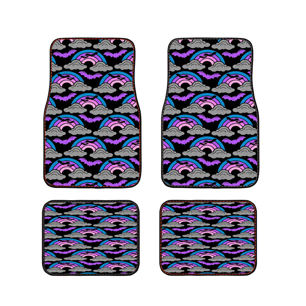 Spooky Halloween Rainbow Pattern Car Floor Mats Accessories
