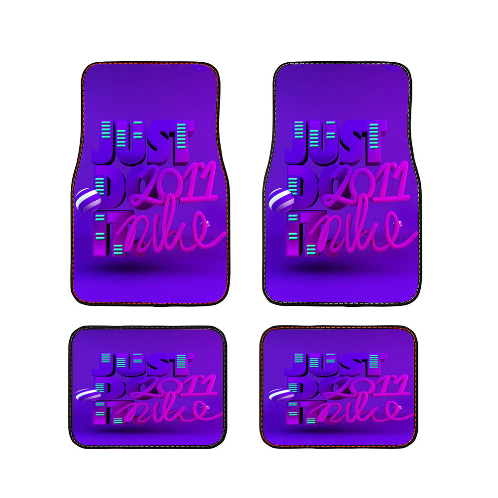 Sport Just Do It Purple Car Floor Mats Accessories