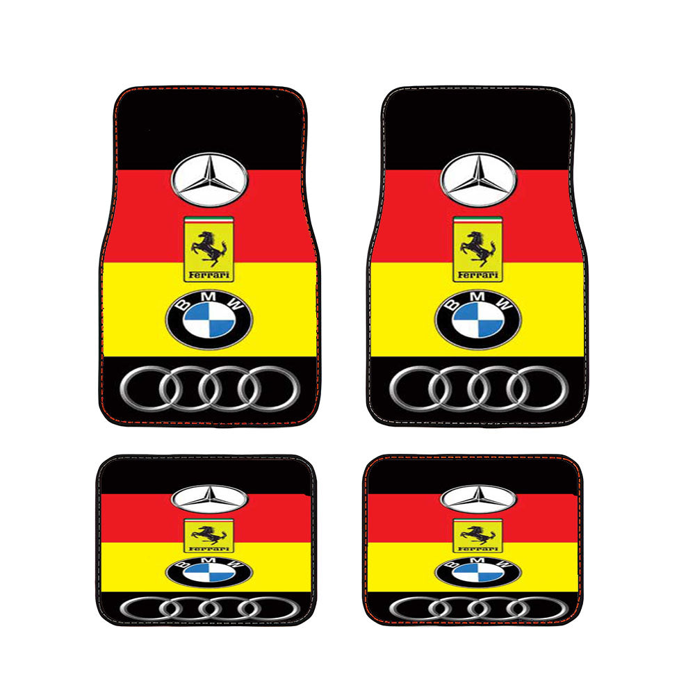 Sports Cars 4 Logos Car Floor Mats Accessories