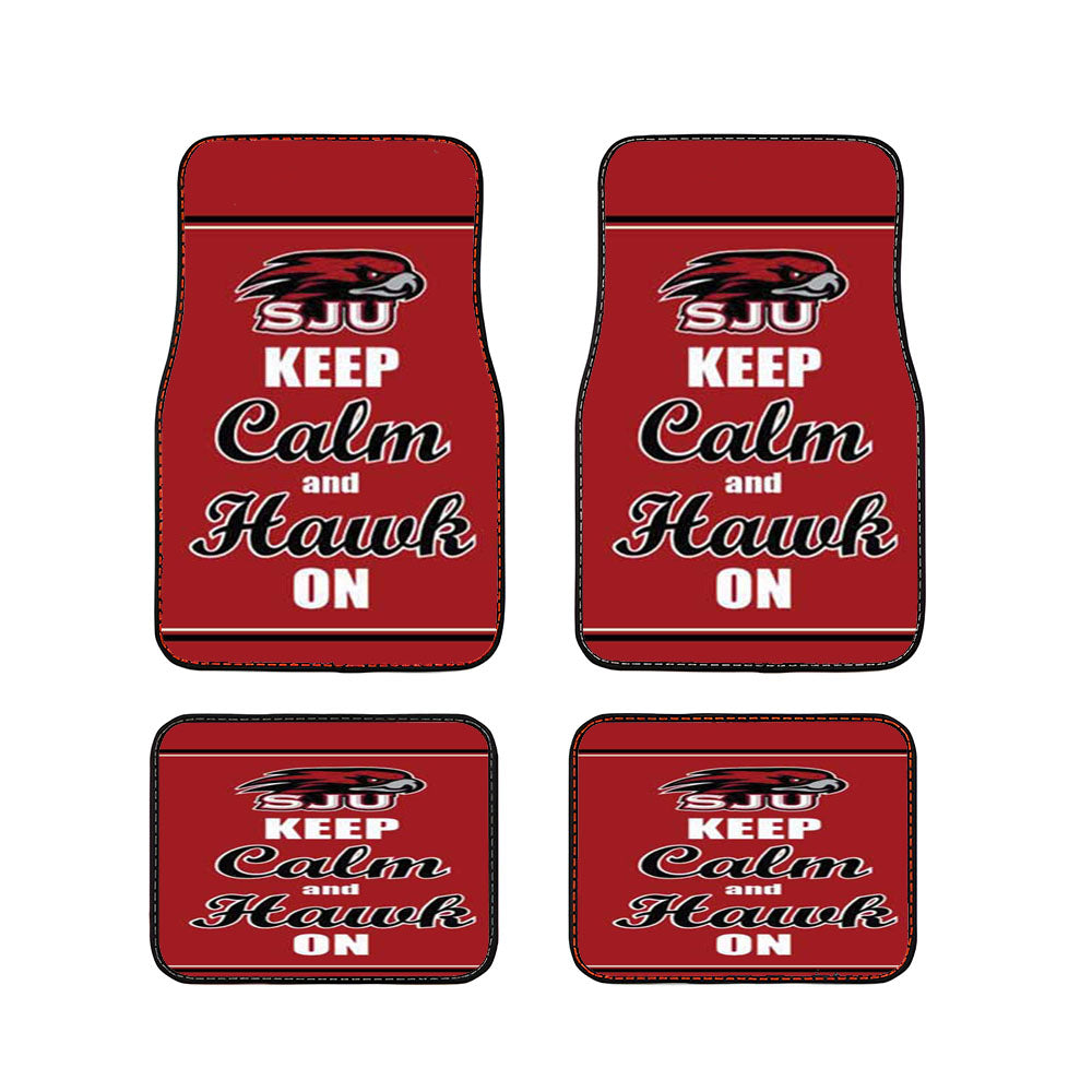 St Joseph U Keep Calm Hawk On Car Floor Mats Accessories