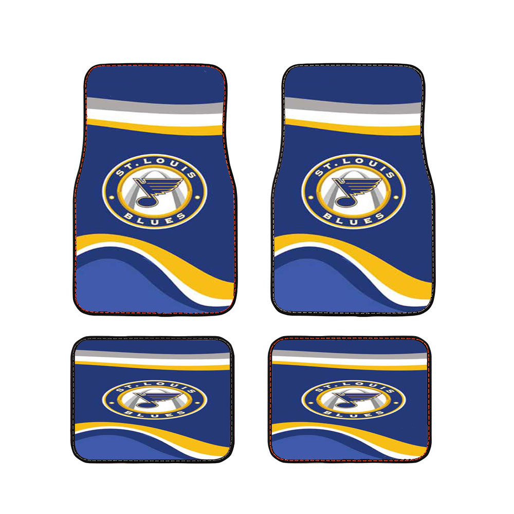 St Louis Blues Wavy Banners Logo Car Floor Mats Accessories