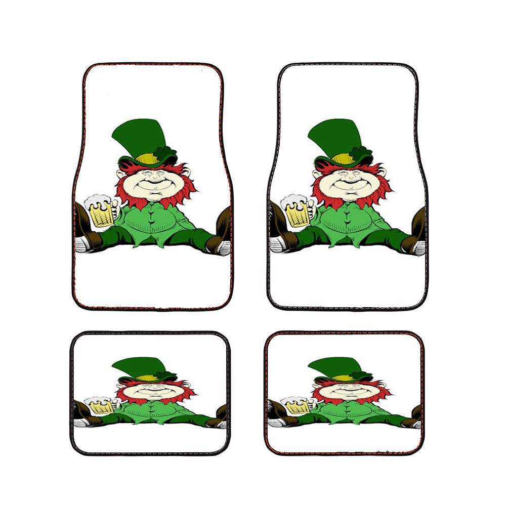 St Patricks Day Cartoon Car Floor Mats Accessories