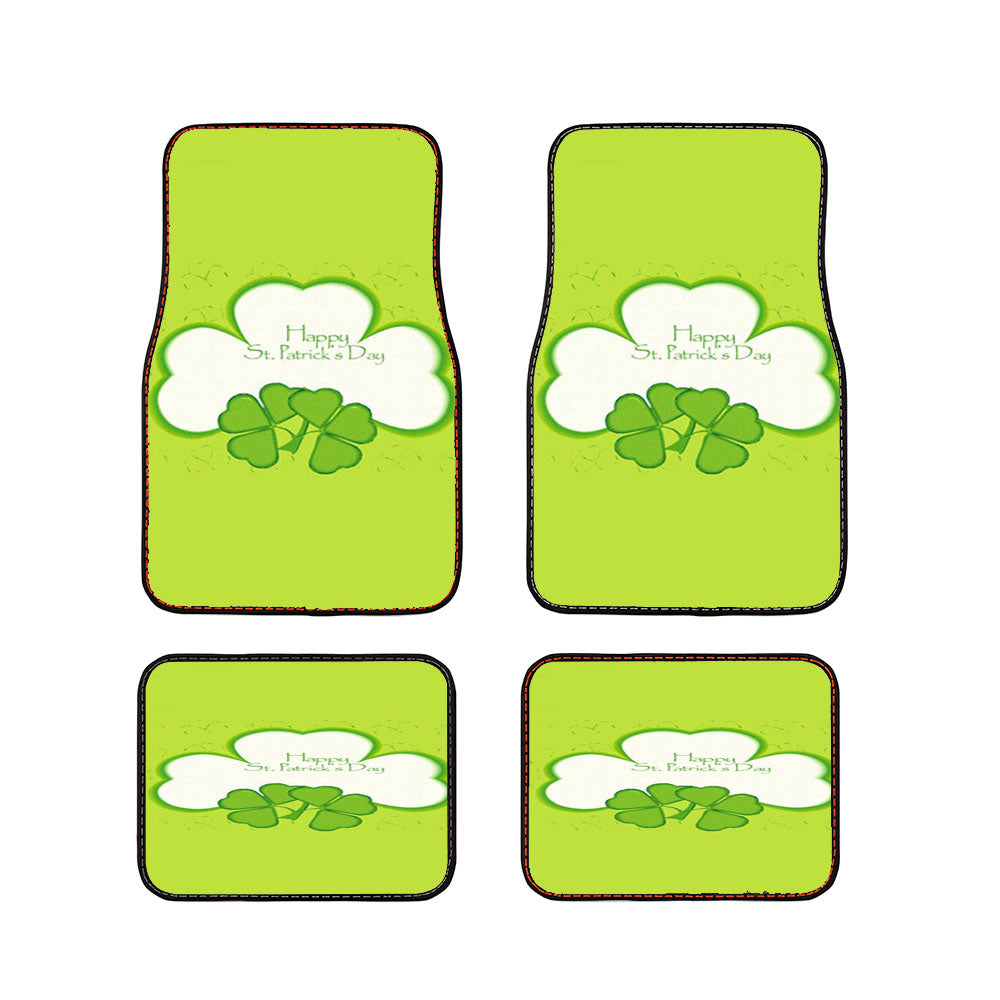 St Patricks Day Clover Car Floor Mats Accessories