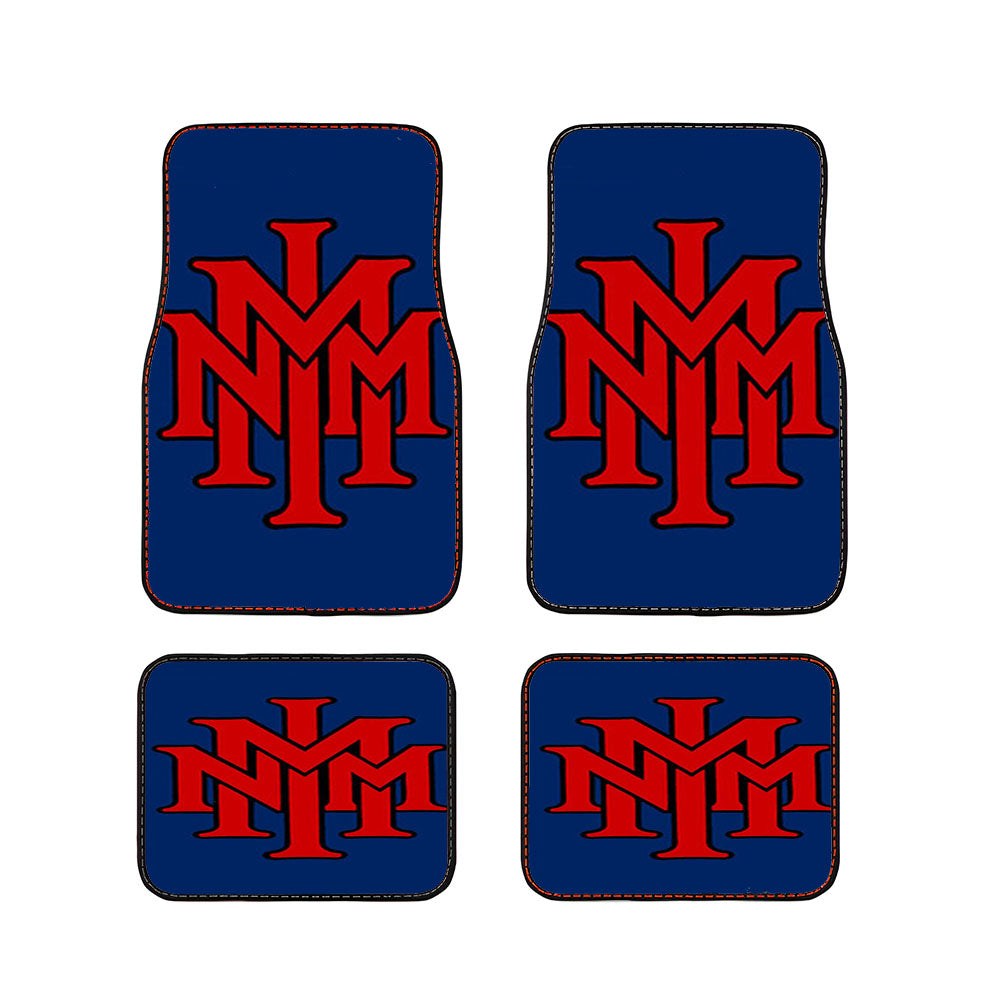 Stackednmmi Baseball Logo Blue Car Floor Mats Accessories