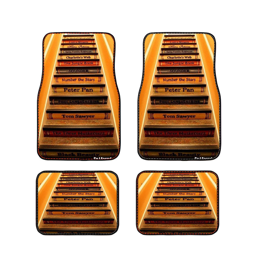Stairs Bookshelf Car Floor Mats Accessories