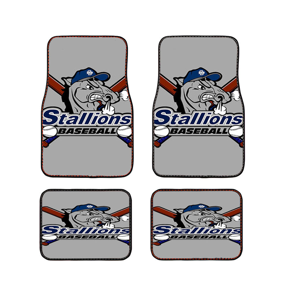 Stallions Baseball Logo Gray Car Floor Mats Accessories