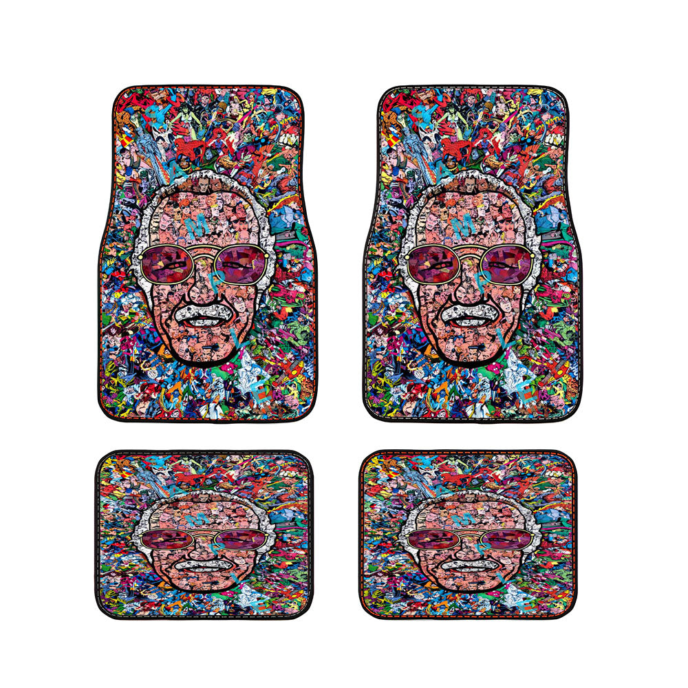 Stan Lee And All Superhero From Marvel Car Floor Mats Accessories