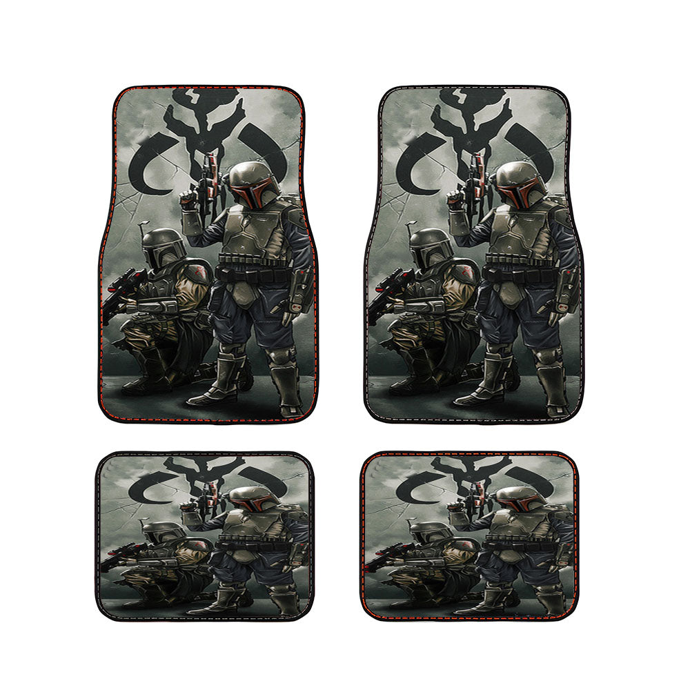 Star Wars Boba Fett Mandalorian Art Car Floor Mats Accessories