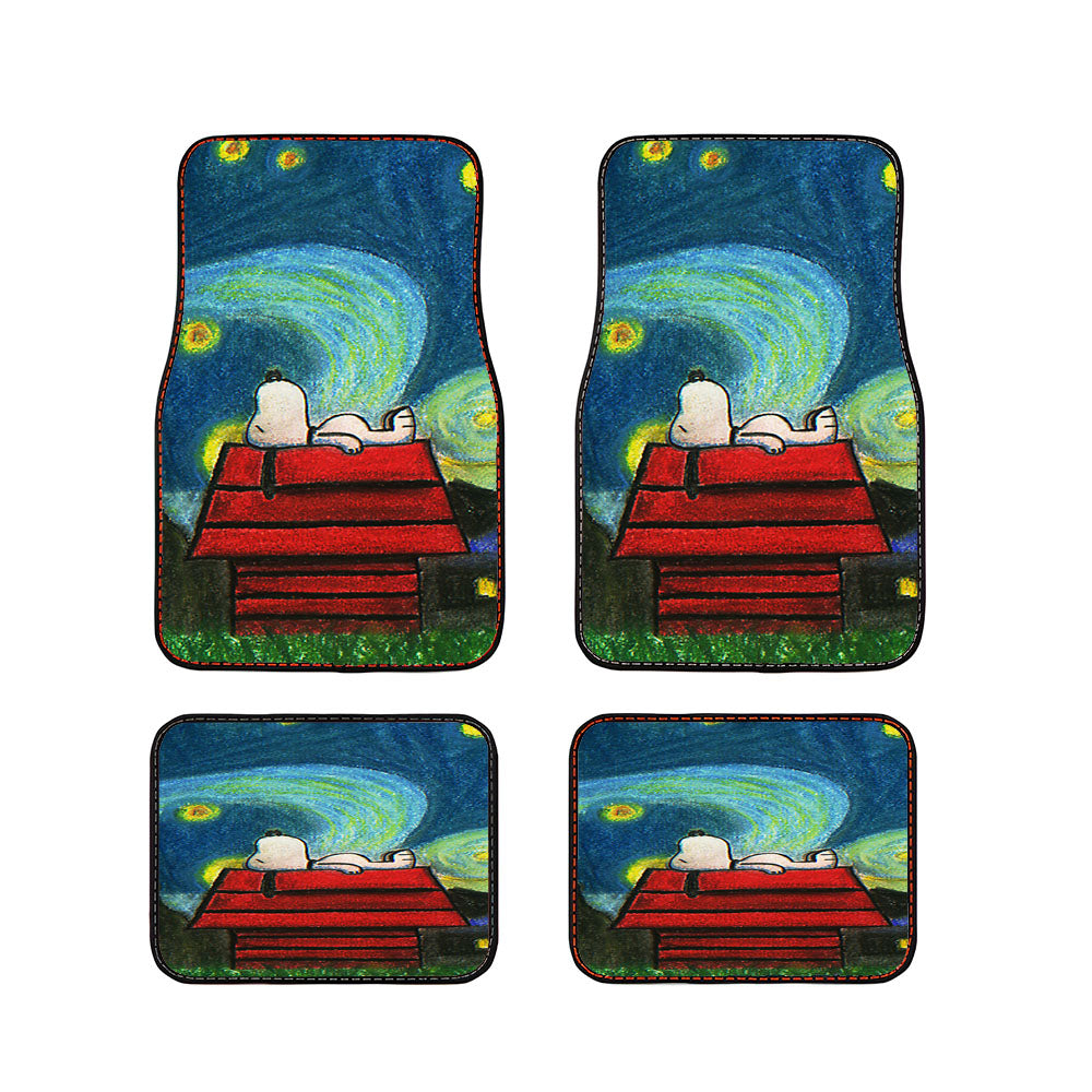 Starry Night Snoopy Car Floor Mats Accessories