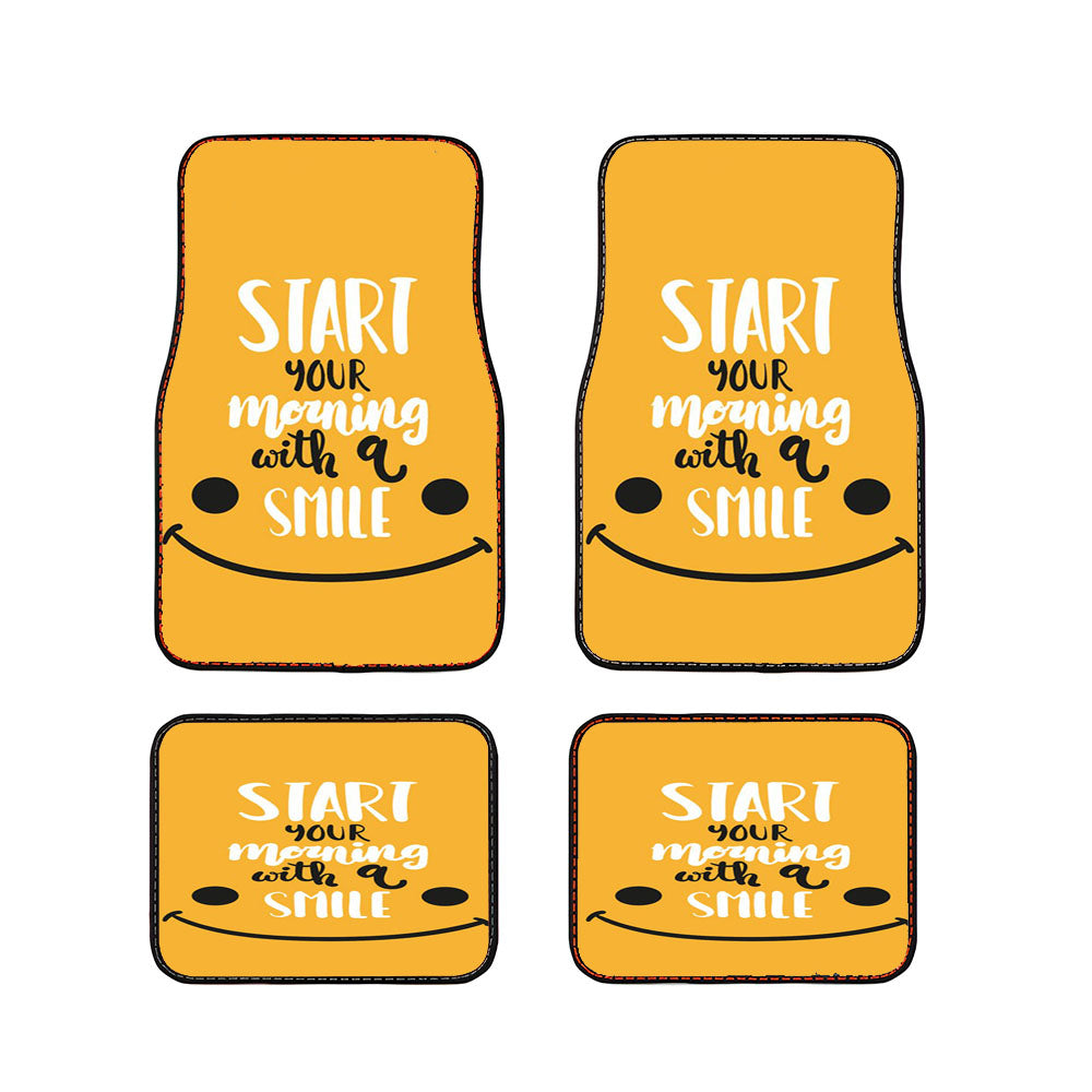 Start Your Morning With A Smile Car Floor Mats Accessories