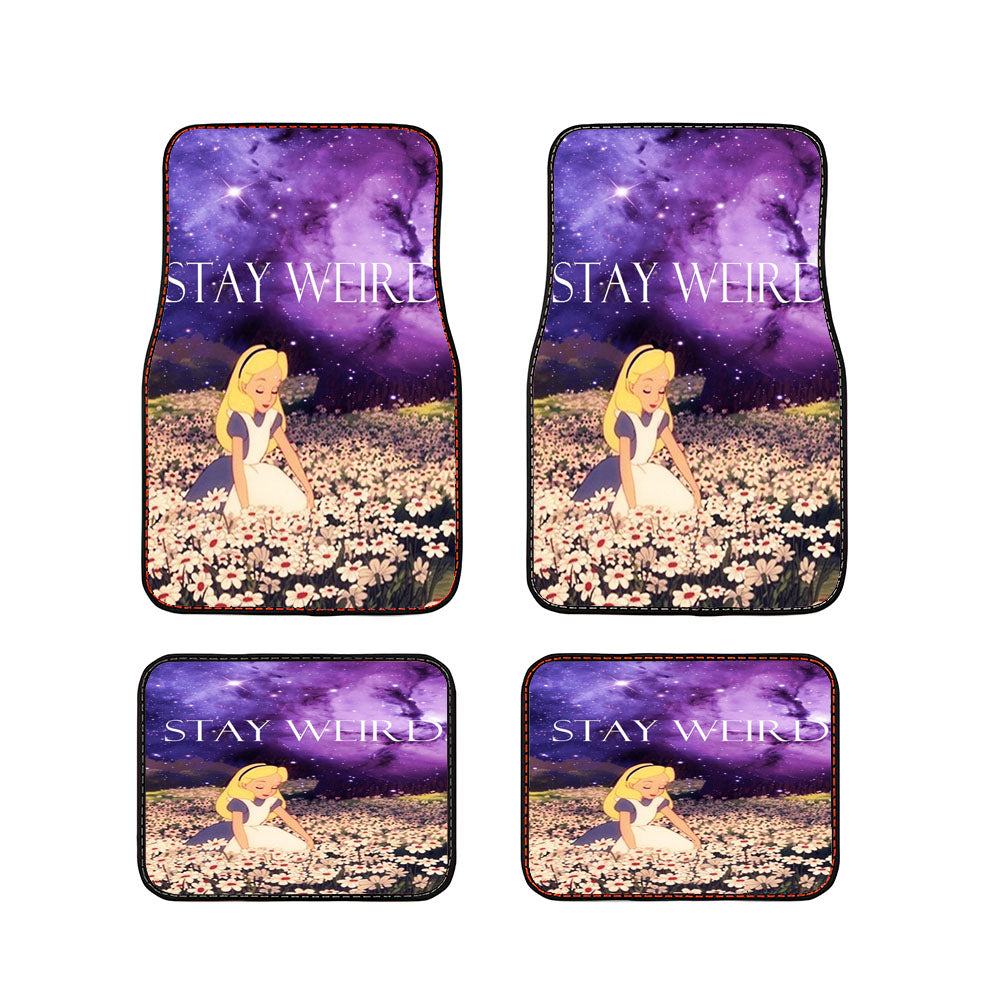Stay Weird Alice Wonderland Car Floor Mats Accessories