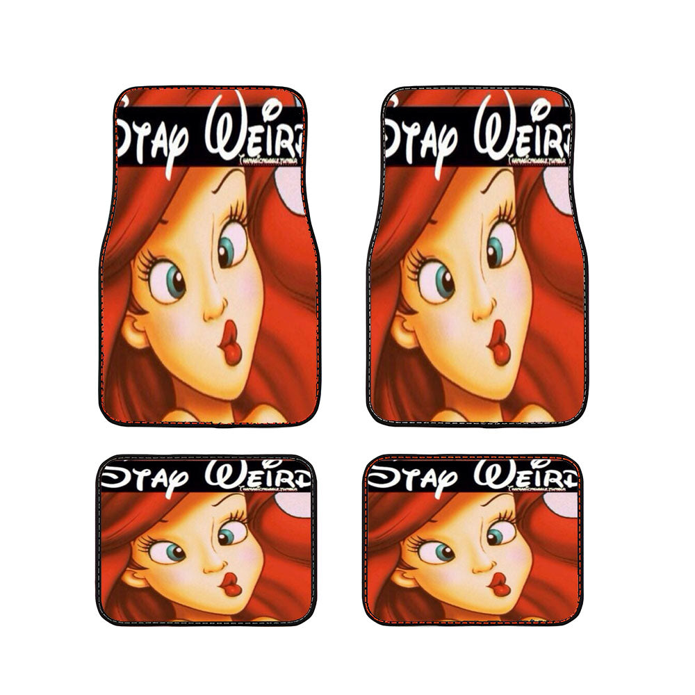Stay Weird Ariel Little Mermaid Car Floor Mats Accessories