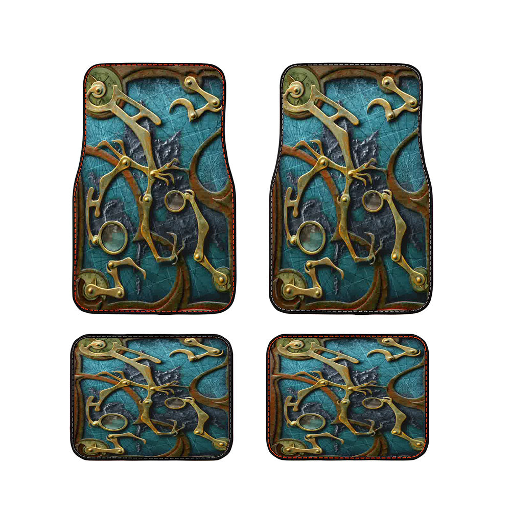Steampunk Book Cover Car Floor Mats Accessories