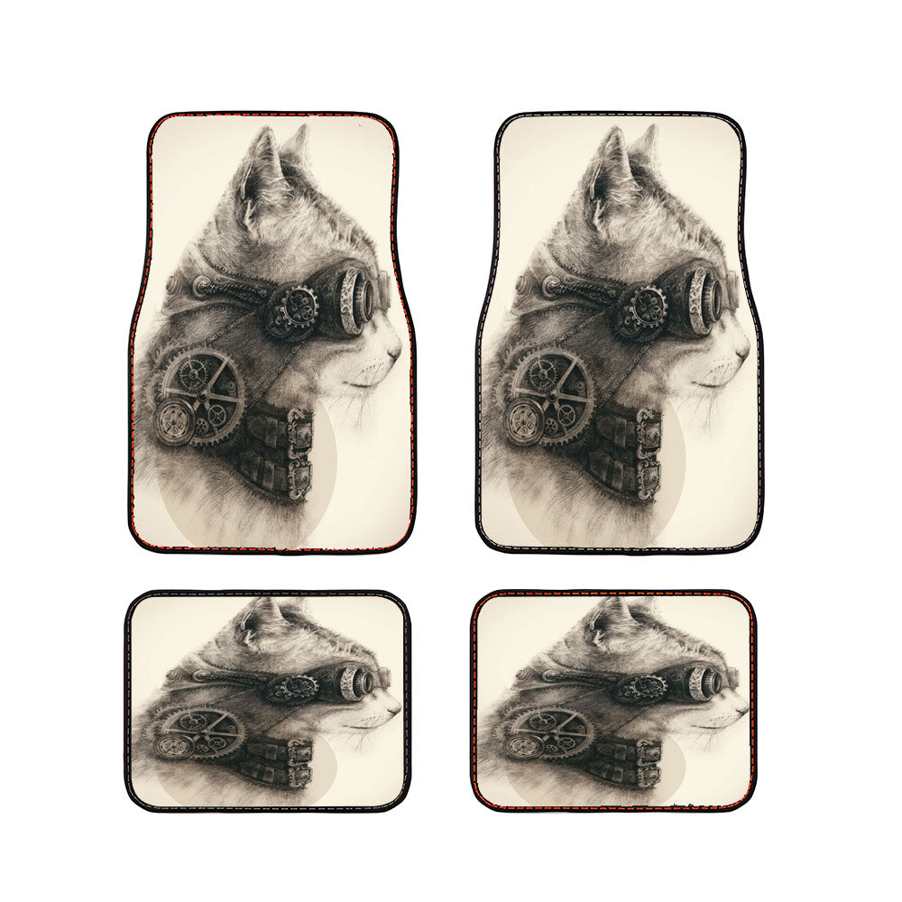 Steampunk Cat Car Floor Mats Accessories