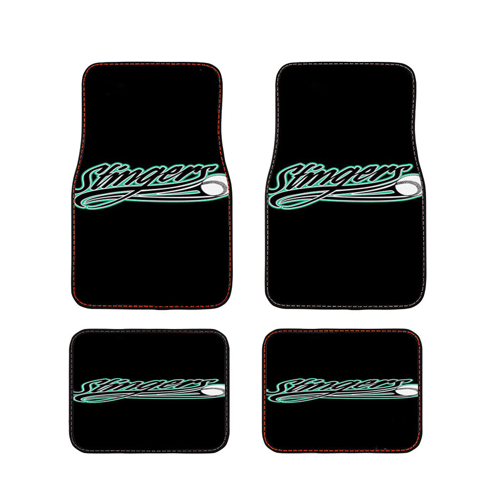 Stingers Baseball Logo Black Car Floor Mats Accessories