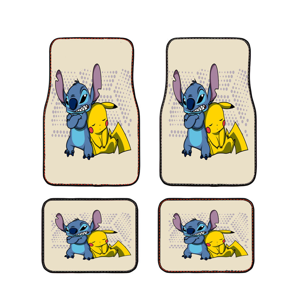 Stitch And Pika Car Floor Mats Accessories