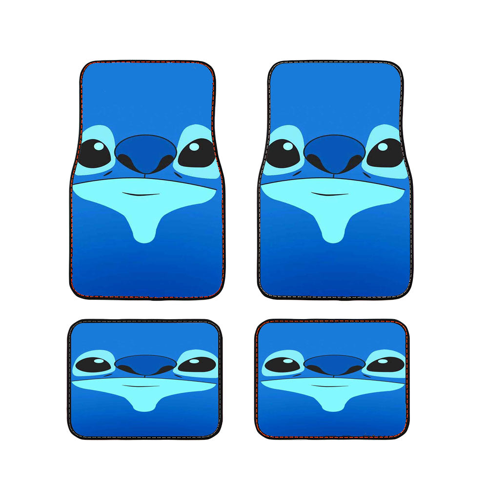 Stitch Blue Face Cute Car Floor Mats Accessories