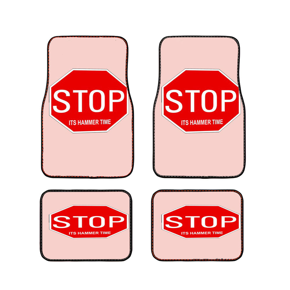 Stop Hammer Time Funny 90S Hip Hop Lyric Pink Car Floor Mats Accessories