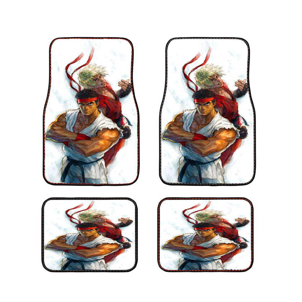 Street Fighter Ryu And Ken Car Floor Mats Accessories