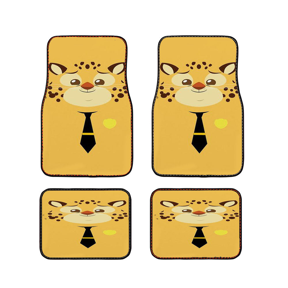 Stylized Ghepard Clawhauser Car Floor Mats Accessories