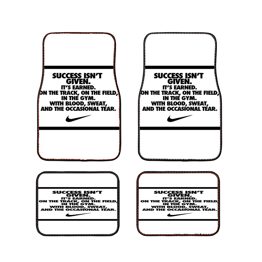 Success Isnt Given Nike Car Floor Mats Accessories