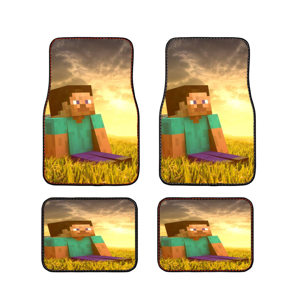 Sunset With Minecraft Car Floor Mats Accessories