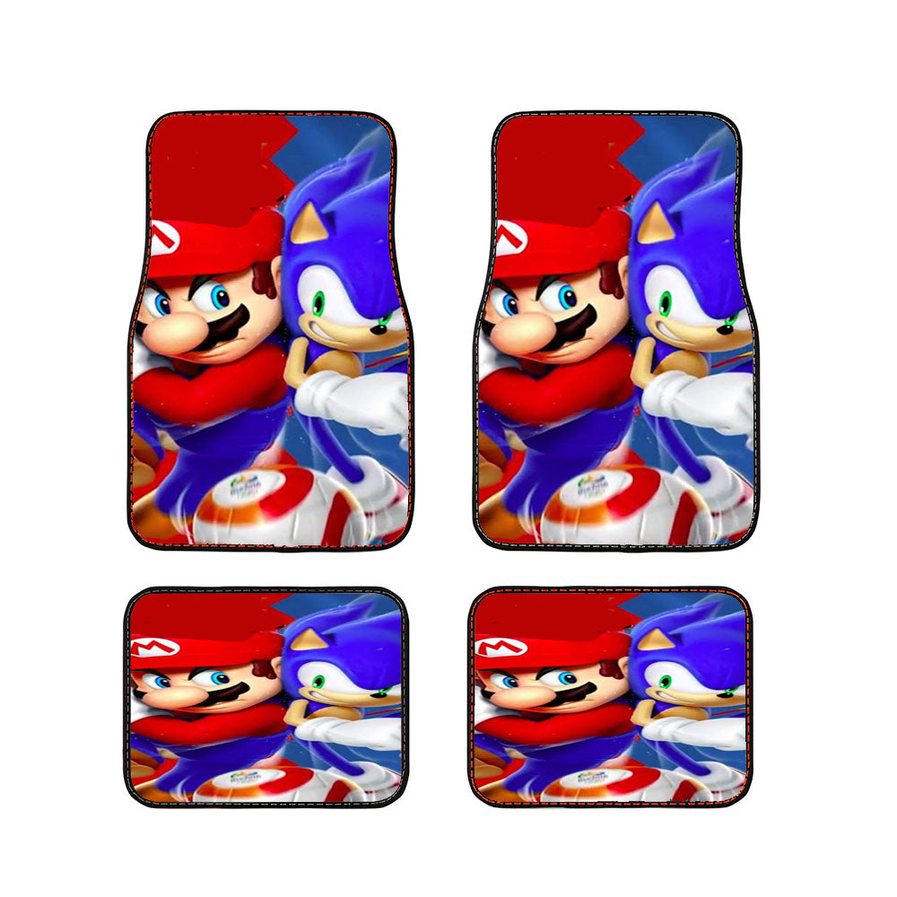 Super Mario And Sonic Game Car Floor Mats Accessories