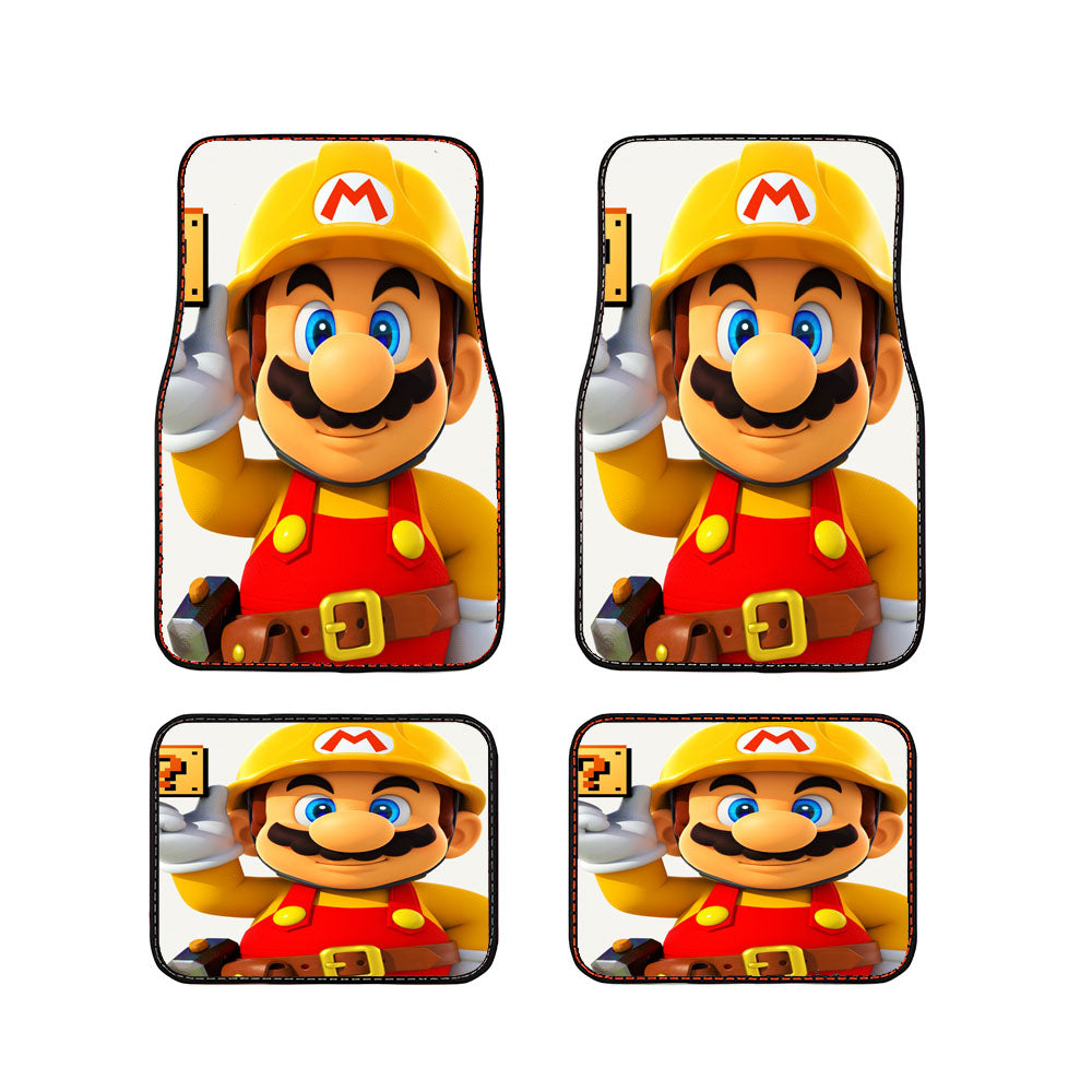 Super Mario Builder Car Floor Mats Accessories
