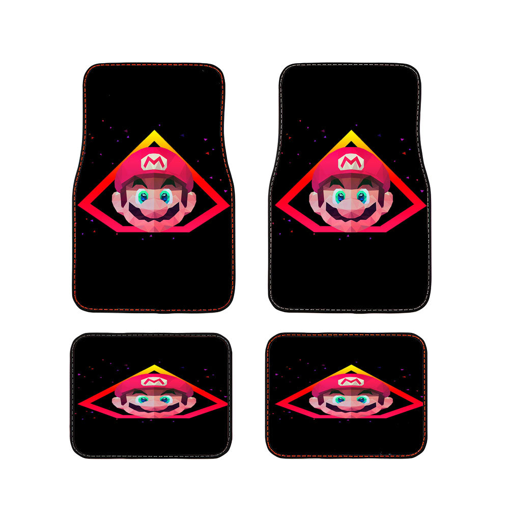 Super Mario Low Poly Artwork Car Floor Mats Accessories