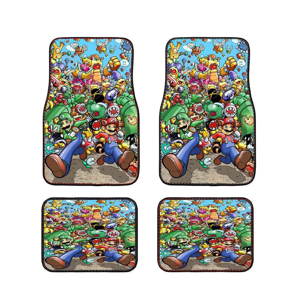 Super Mario Old Game Car Floor Mats Accessories