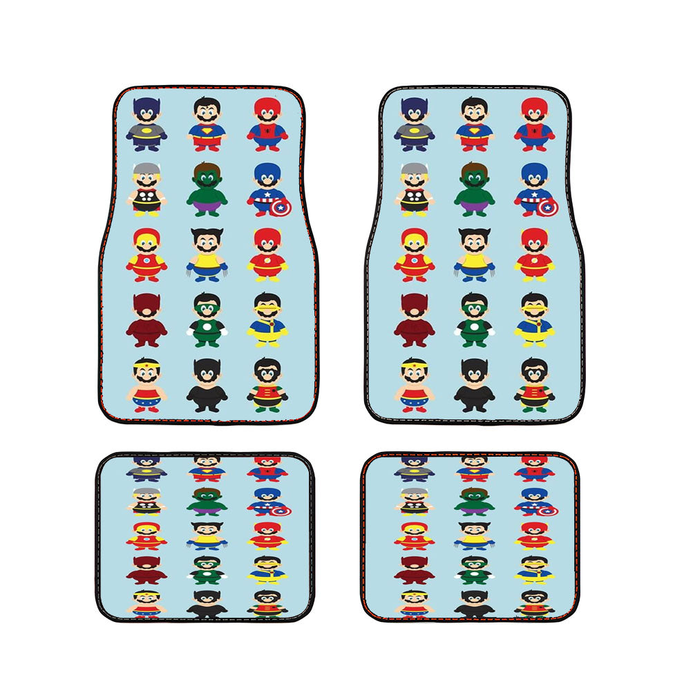 Super Mario Superhero Car Floor Mats Accessories