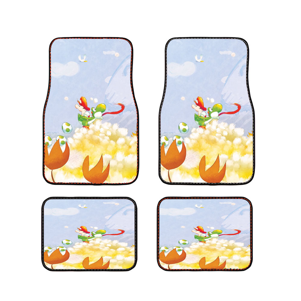 Super Mario World Yoshis Island Wallpape Car Floor Mats Accessories