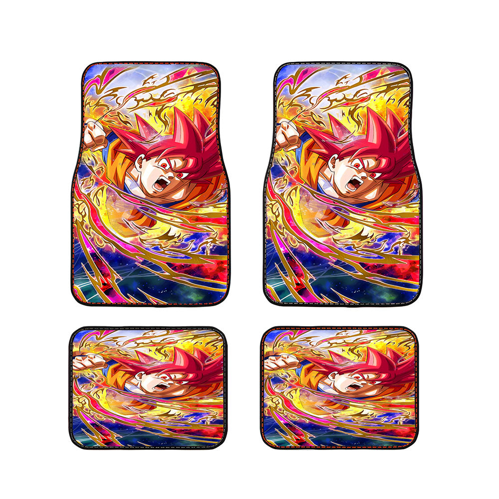 Super Saiyan God Goku Car Floor Mats Accessories