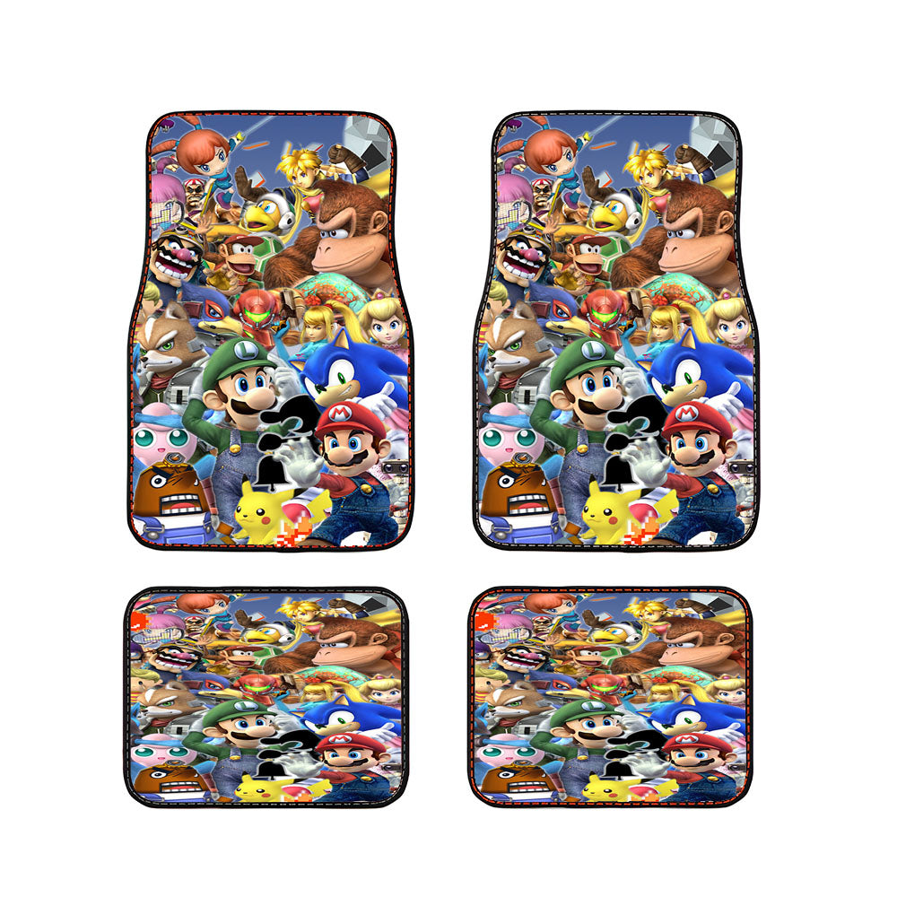 Super Smash Bros Brawl Friend All Nintendo Characters Car Floor Mats Accessories