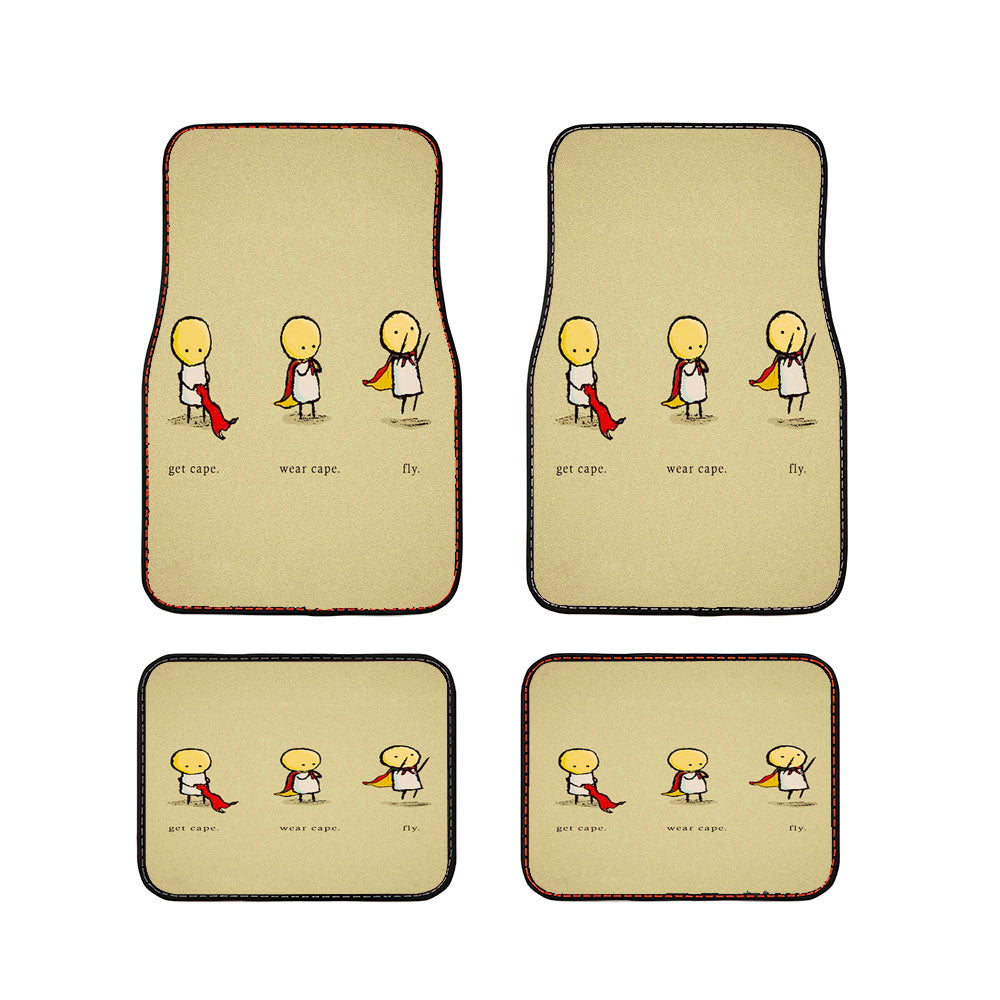Superhero Tutorial Vector Car Floor Mats Accessories