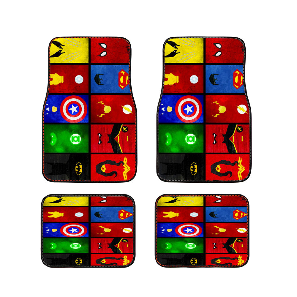 Superheroes Marvel And Dc Car Floor Mats Accessories