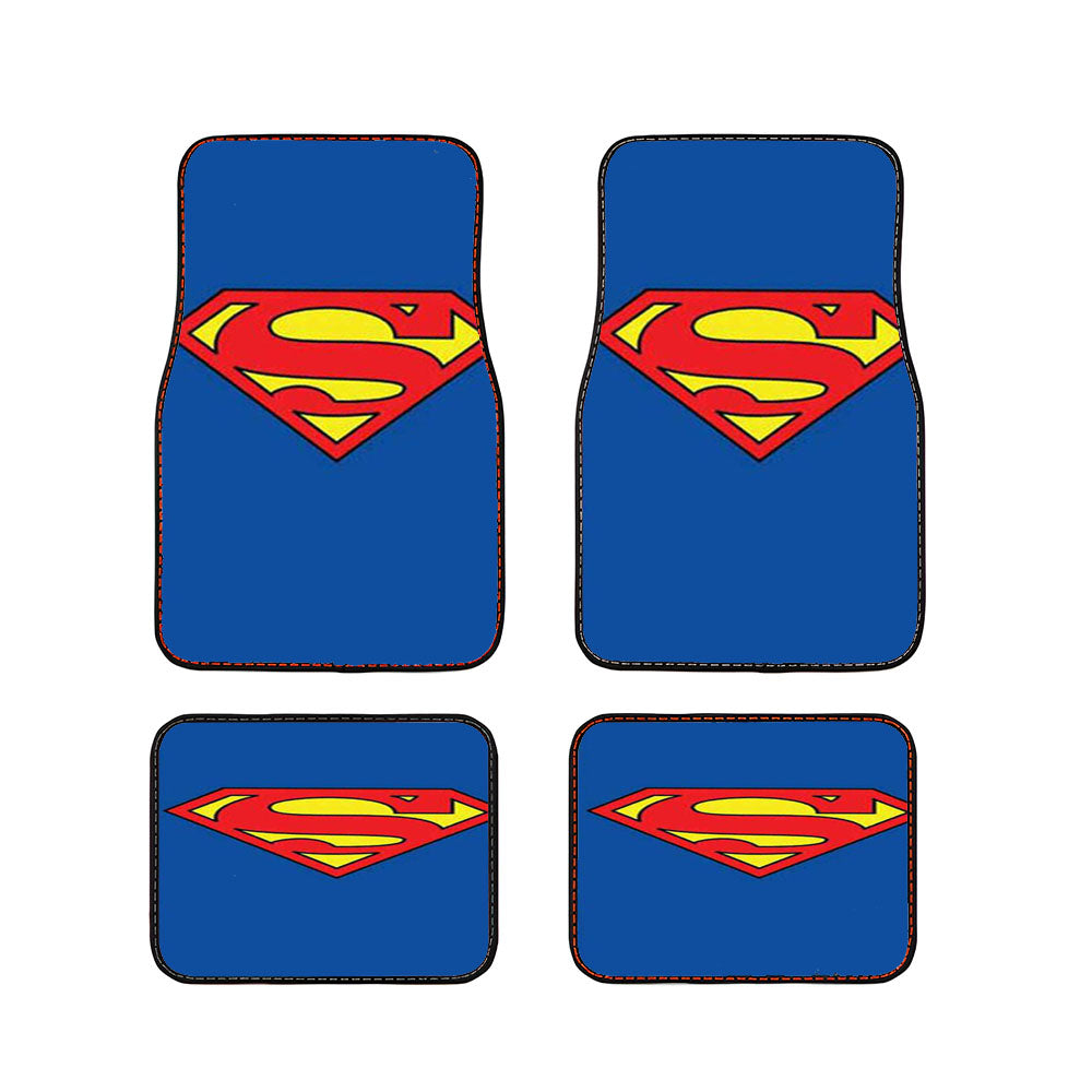 Superman Logo Plain Car Floor Mats Accessories